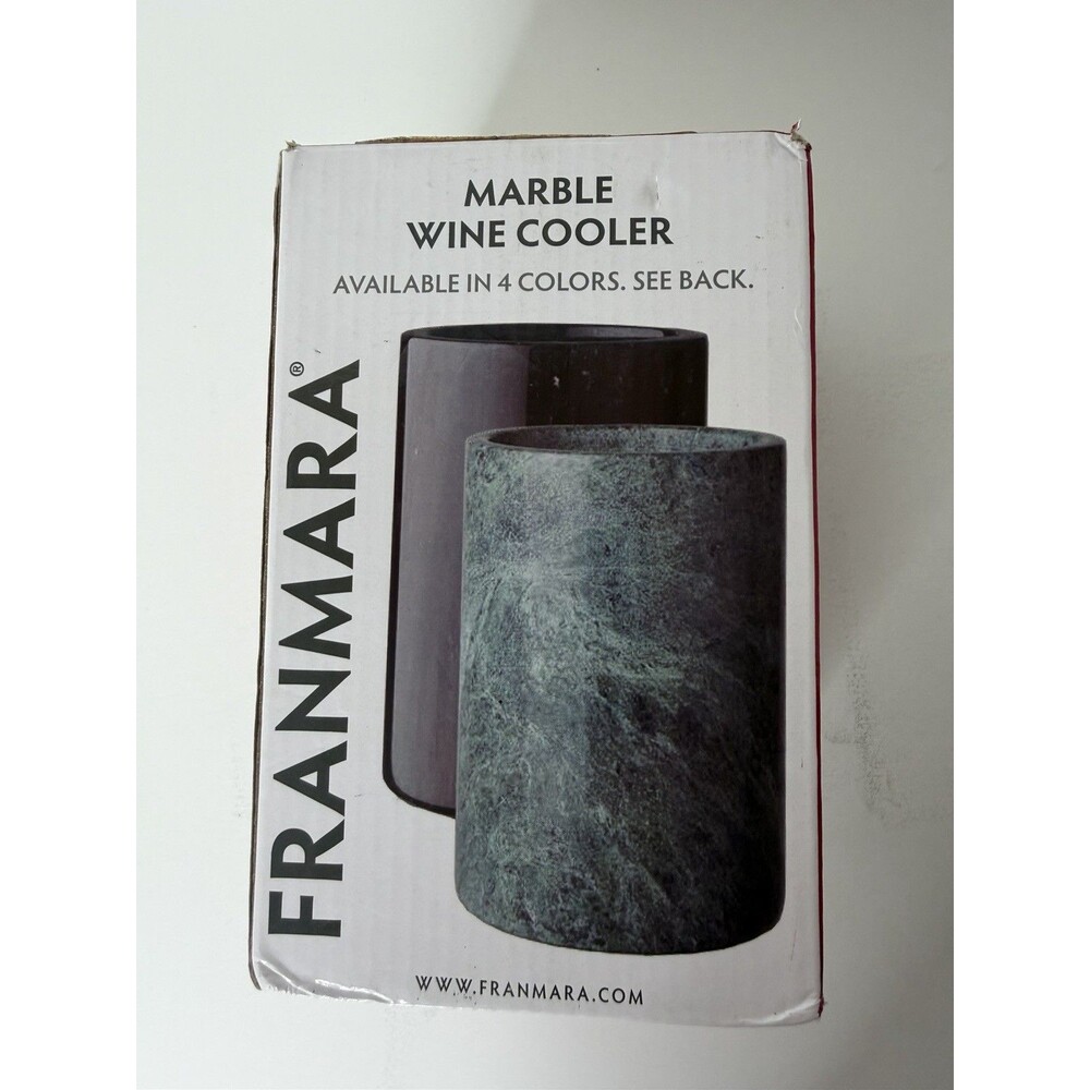 Franmara Marble Wine Cooler, Black, Engraved with The Prisoner